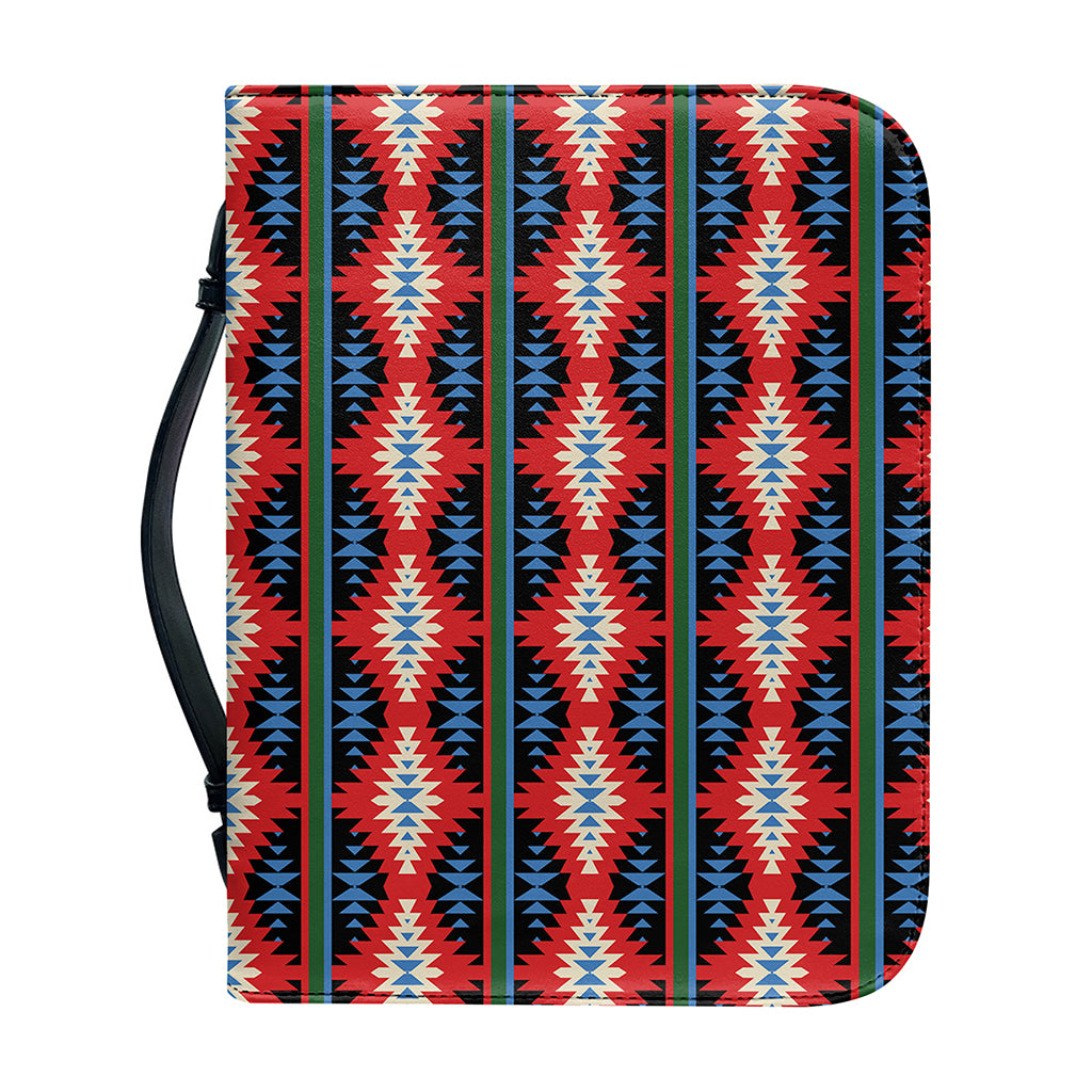 Native Navajo Pattern Print Leather Bible Cover
