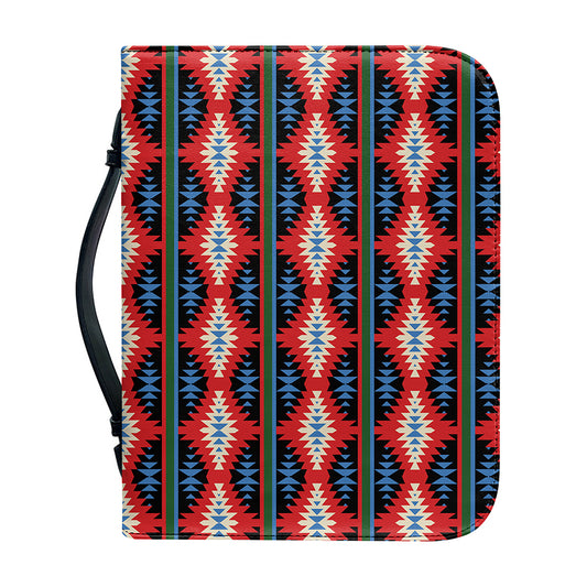 Native Navajo Pattern Print Leather Bible Cover