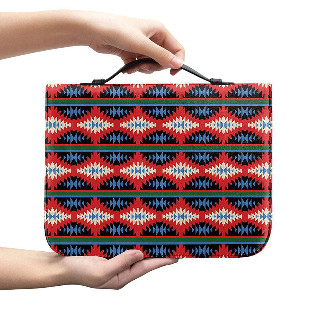 Native Navajo Pattern Print Leather Bible Cover