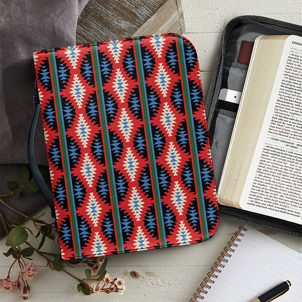 Native Navajo Pattern Print Leather Bible Cover