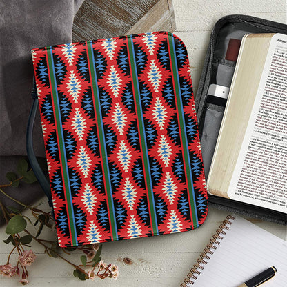 Native Navajo Pattern Print Leather Bible Cover