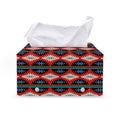 Native Navajo Pattern Print Leather Tissue Box Cover