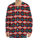 Native Navajo Pattern Print Long Sleeve Baseball Jersey