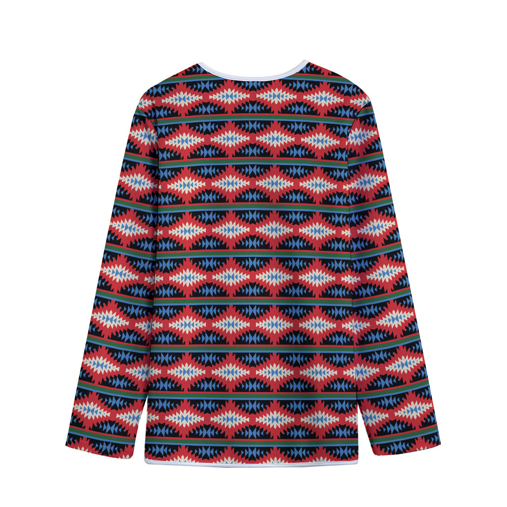 Native Navajo Pattern Print Long Sleeve Short Coat