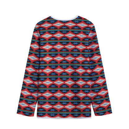 Native Navajo Pattern Print Long Sleeve Short Coat