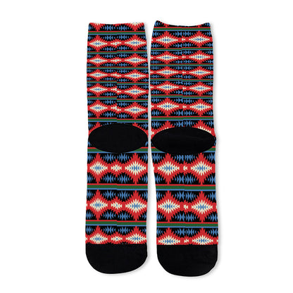 Native Navajo Pattern Print Long Socks
