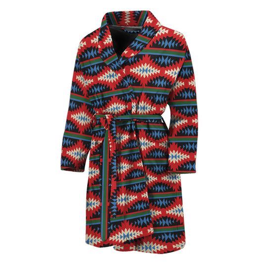 Native Navajo Pattern Print Men's Bathrobe