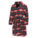 Native Navajo Pattern Print Men's Bathrobe