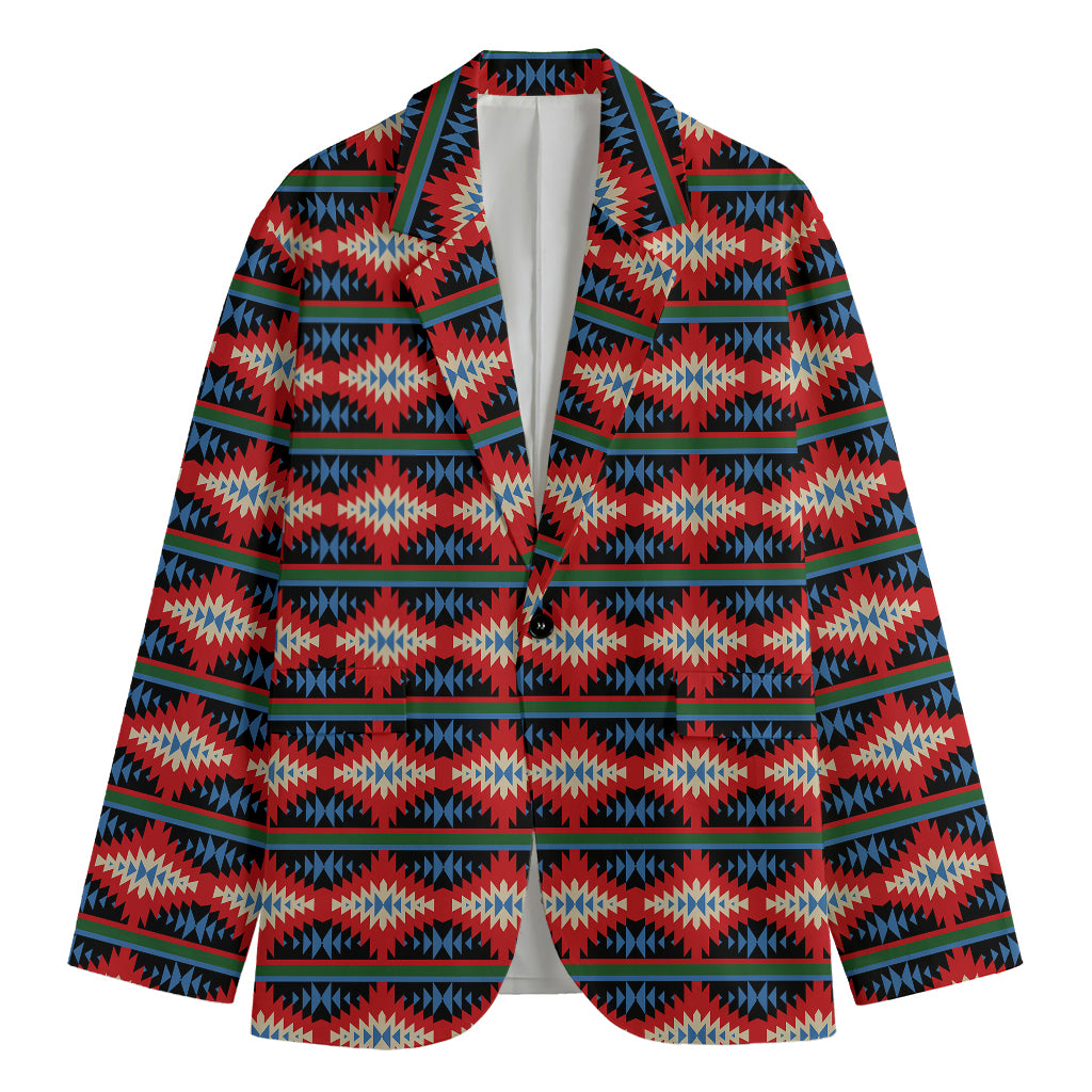 Native Navajo Pattern Print Men's Cotton Blazer