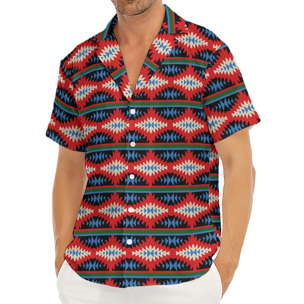 Native Navajo Pattern Print Men's Deep V-Neck Shirt
