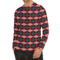 Native Navajo Pattern Print Men's Long Sleeve Rash Guard