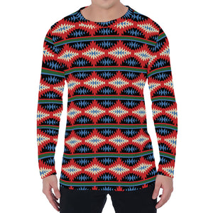 Native Navajo Pattern Print Men's Long Sleeve T-Shirt