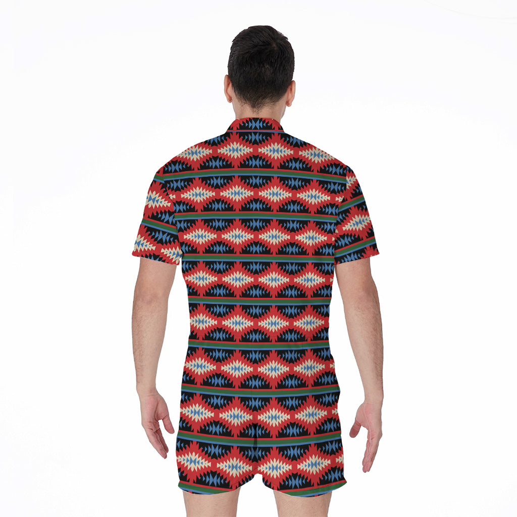 Native Navajo Pattern Print Men's Rompers
