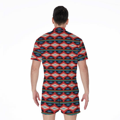 Native Navajo Pattern Print Men's Rompers