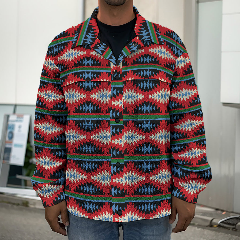 Native Navajo Pattern Print Men's Shirt Jacket