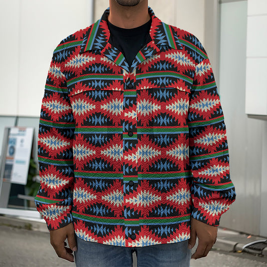 Native Navajo Pattern Print Men's Shirt Jacket
