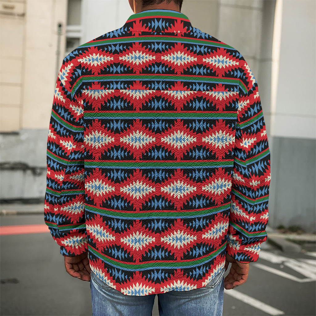 Native Navajo Pattern Print Men's Shirt Jacket