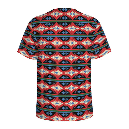 Native Navajo Pattern Print Men's Sports T-Shirt