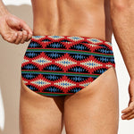 Native Navajo Pattern Print Men's Swim Briefs