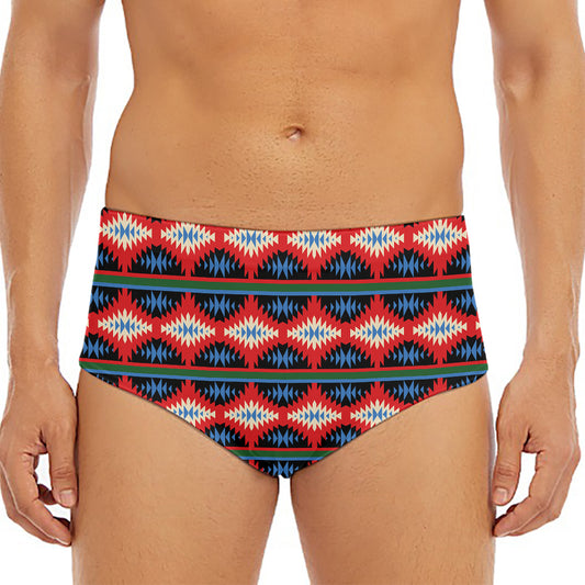 Native Navajo Pattern Print Men's Triangle Swim Briefs