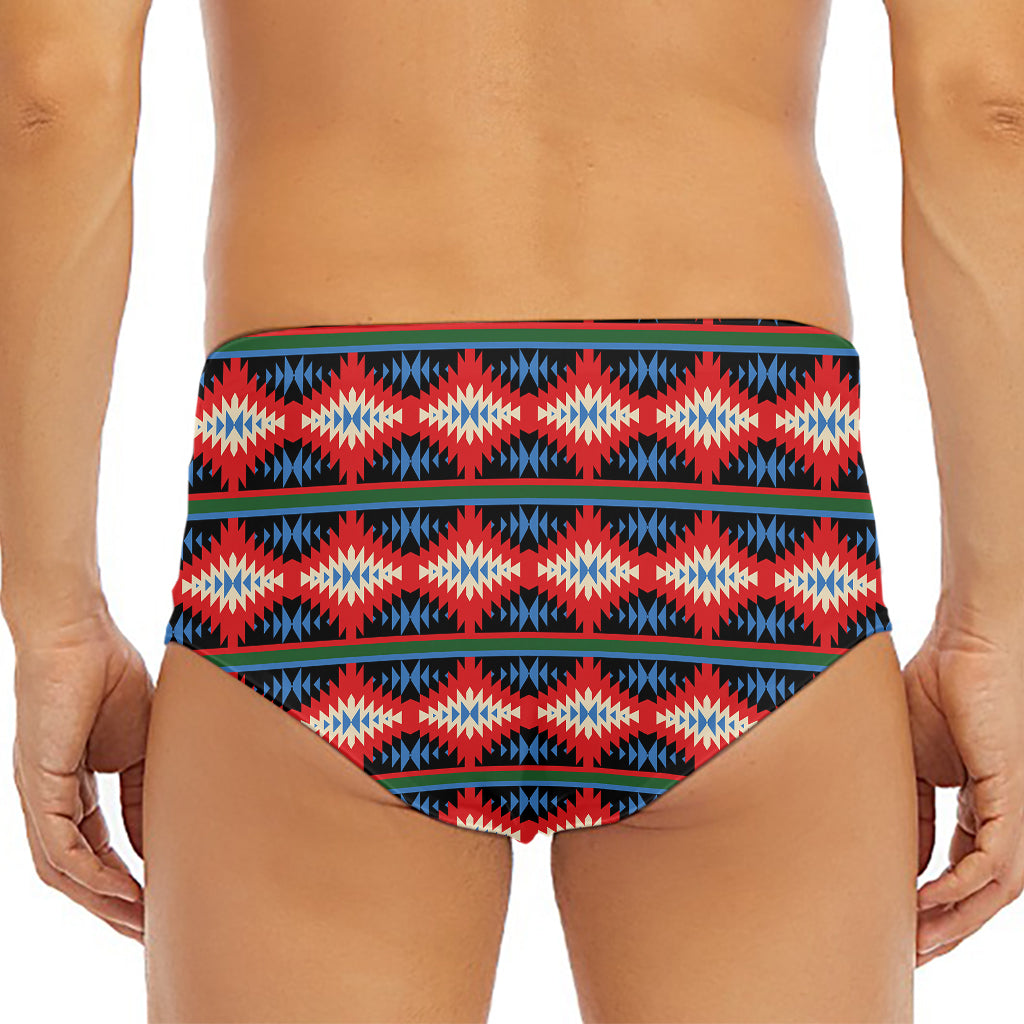 Native Navajo Pattern Print Men's Triangle Swim Briefs