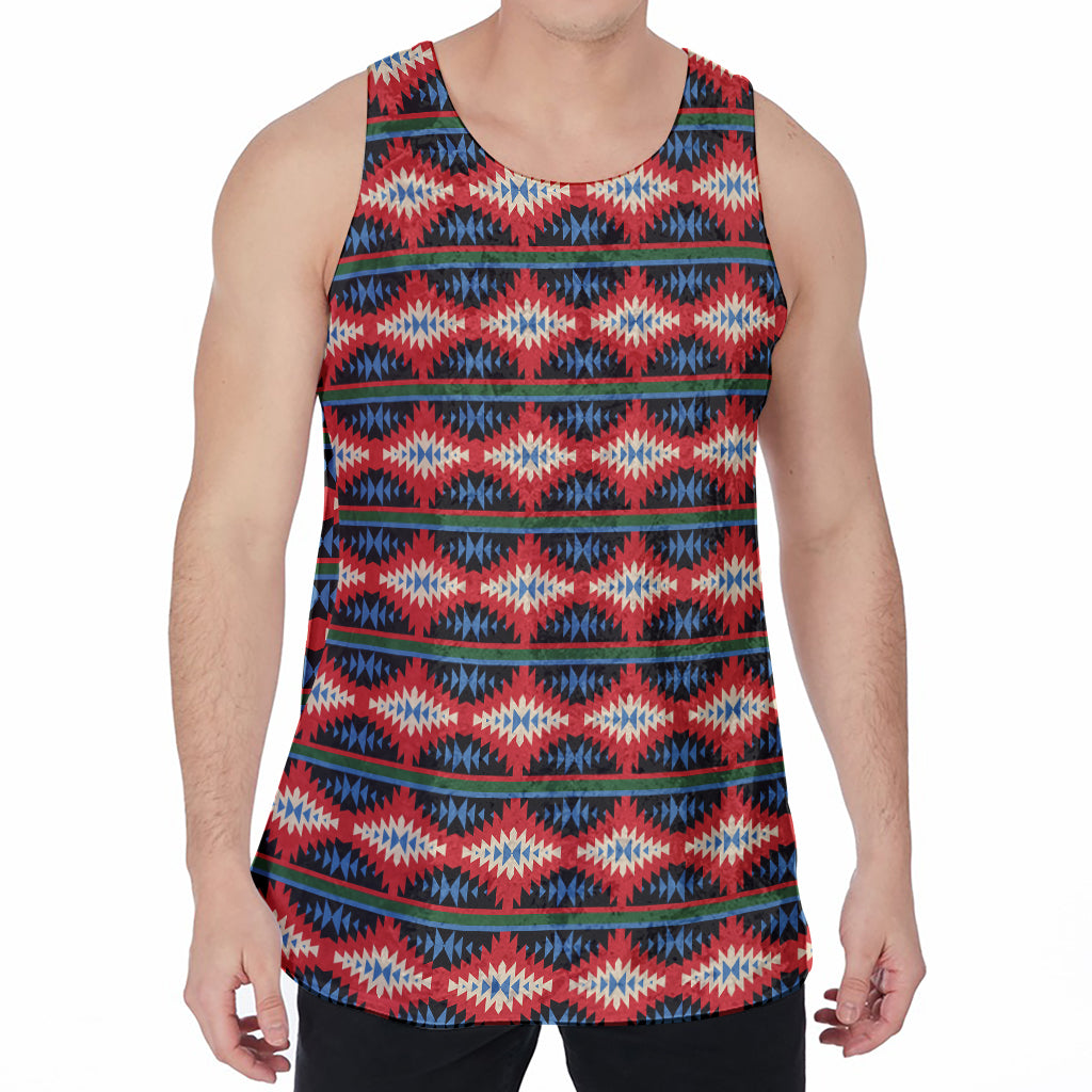 Native Navajo Pattern Print Men's Velvet Tank Top