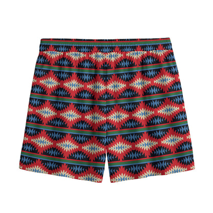 Native Navajo Pattern Print Mesh Shorts