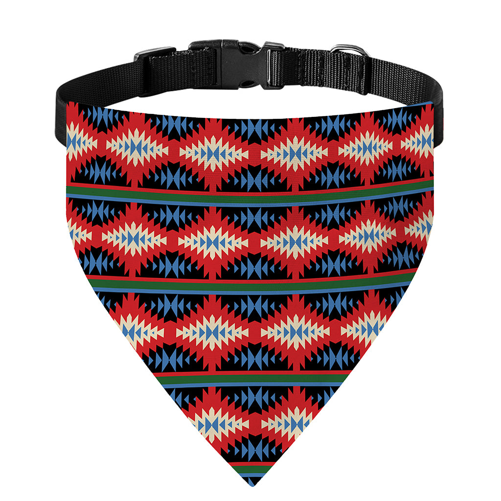 Native Navajo Pattern Print Over The Collar Dog Bandana