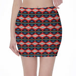 Native Navajo Pattern Print Pencil Mini Skirt