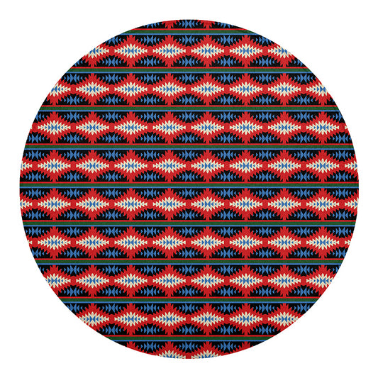 Native Navajo Pattern Print Round Blanket