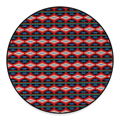 Native Navajo Pattern Print Round Floor Mat