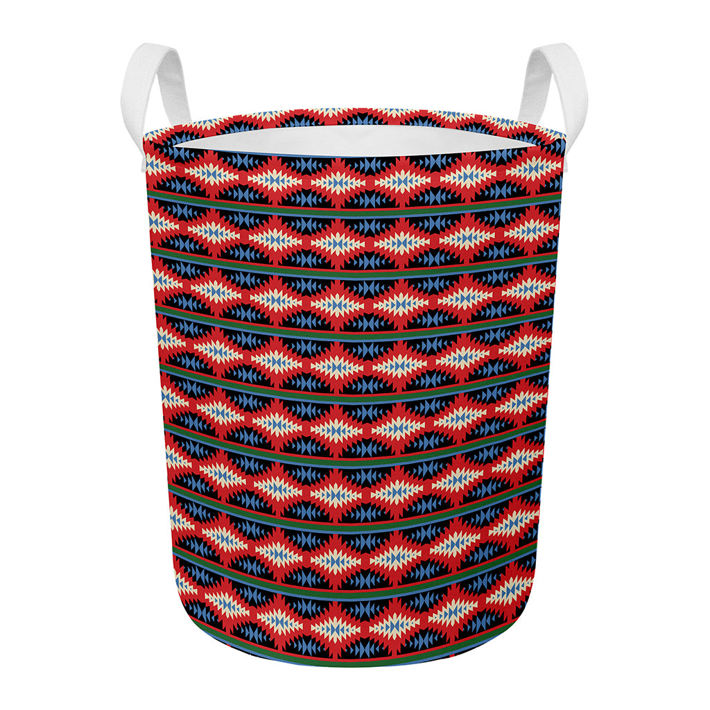 Native Navajo Pattern Print Round Laundry Basket