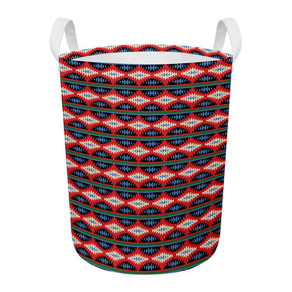 Native Navajo Pattern Print Round Laundry Basket