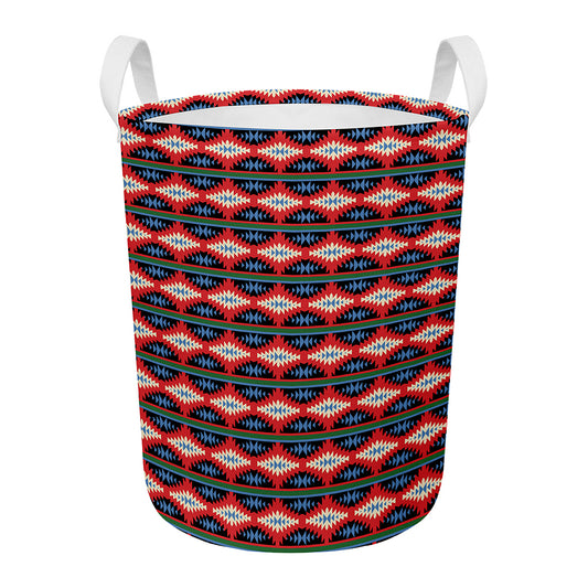 Native Navajo Pattern Print Round Laundry Basket