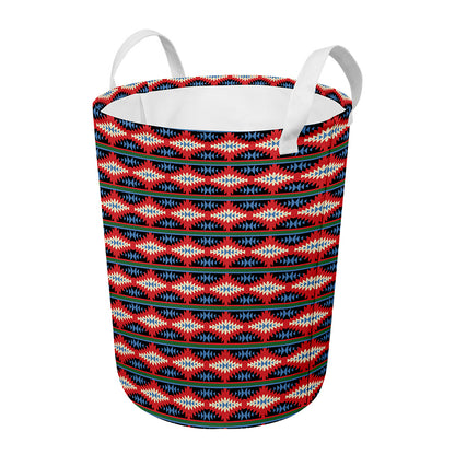 Native Navajo Pattern Print Round Laundry Basket