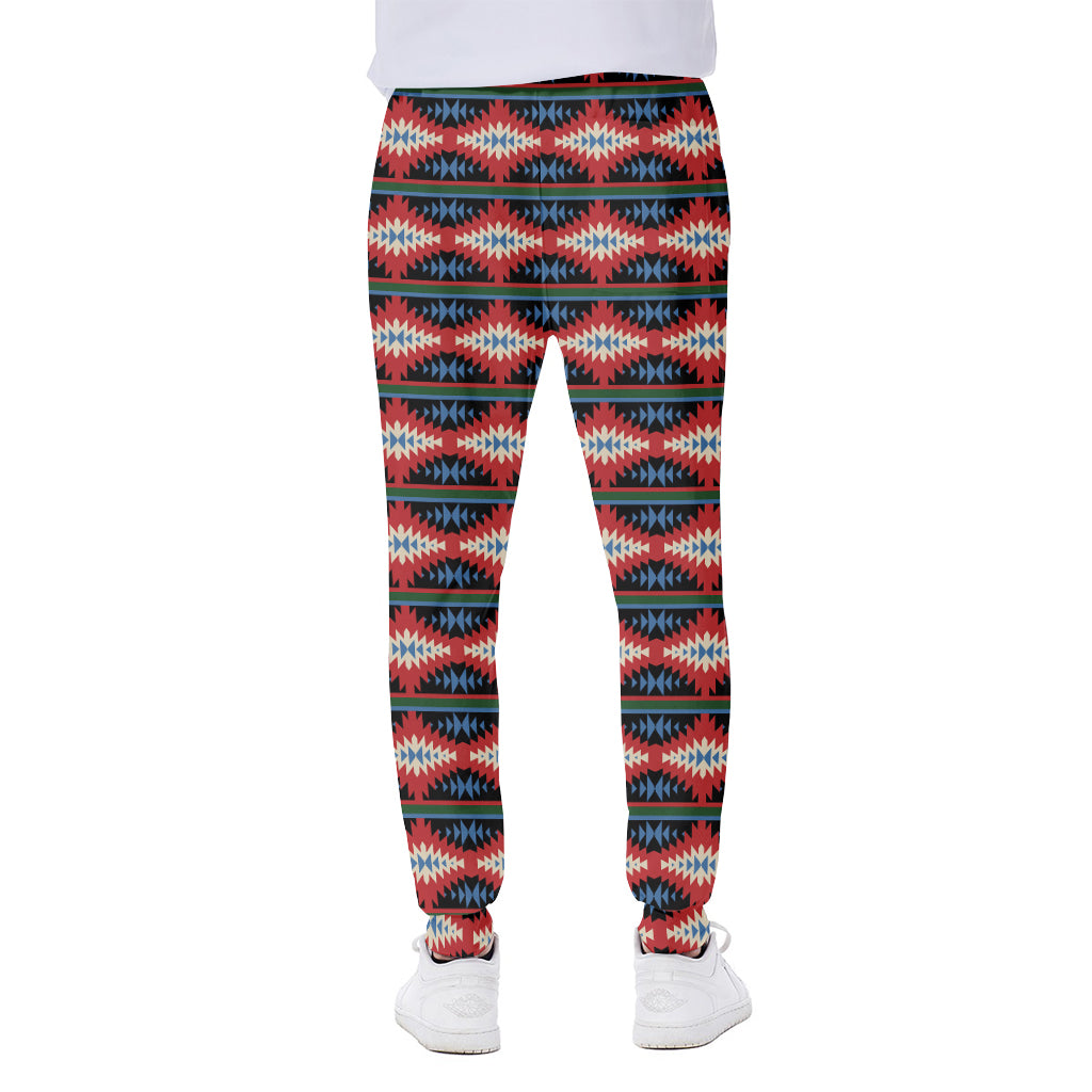 Native Navajo Pattern Print Scuba Joggers