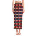 Native Navajo Pattern Print Side Slit Maxi Skirt