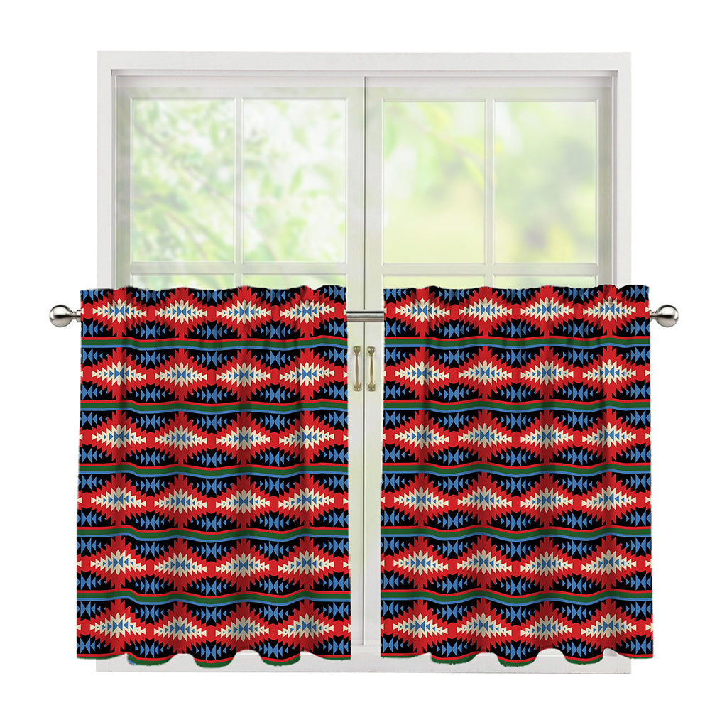 Native Navajo Pattern Print Tier Curtains