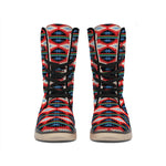 Native Navajo Pattern Print Winter Boots