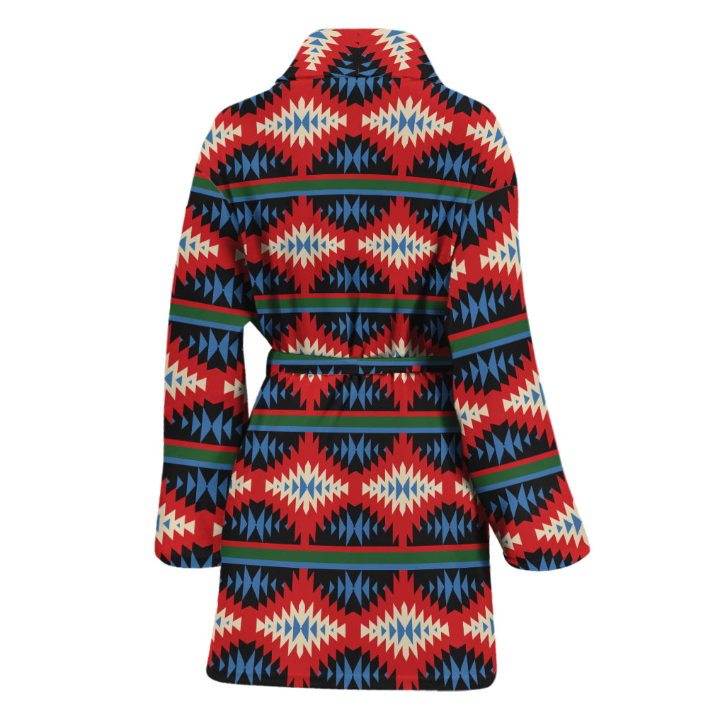 Native Navajo Pattern Print Women's Bathrobe