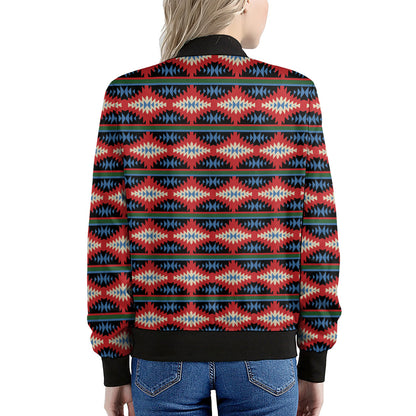 Native Navajo Pattern Print Women's Bomber Jacket