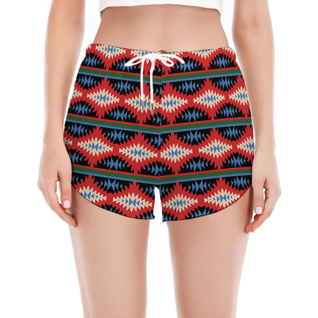 Native Navajo Pattern Print Women's Split Running Shorts