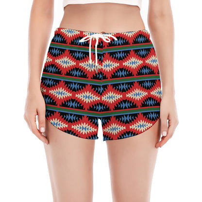 Native Navajo Pattern Print Women's Split Running Shorts
