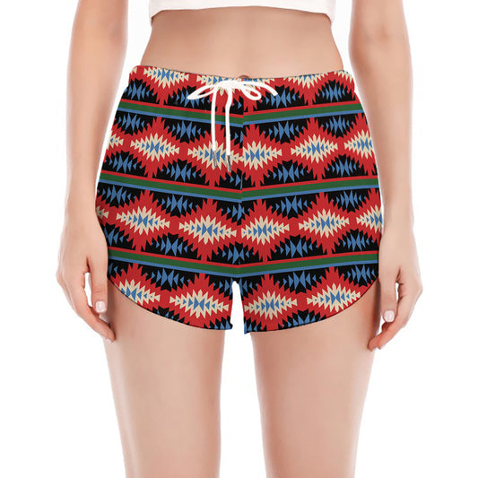Native Navajo Pattern Print Women's Split Running Shorts