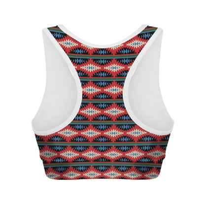 Native Navajo Pattern Print Women's Sports Bra