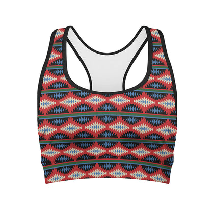 Native Navajo Pattern Print Women's Sports Bra