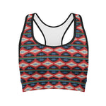 Native Navajo Pattern Print Women's Sports Bra