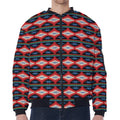 Native Navajo Pattern Print Zip Sleeve Bomber Jacket