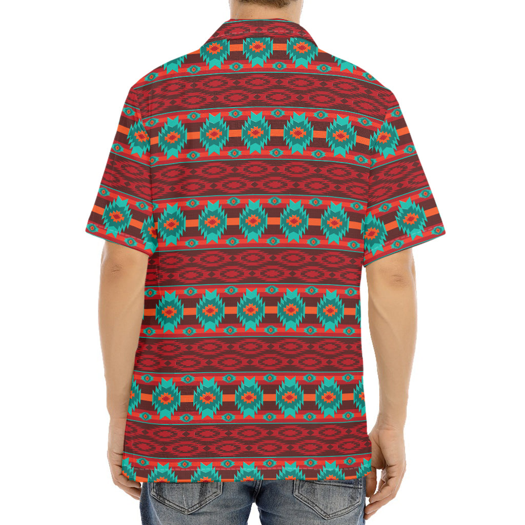 Native Southwestern Pattern Print Aloha Shirt