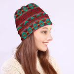 Native Southwestern Pattern Print Beanie